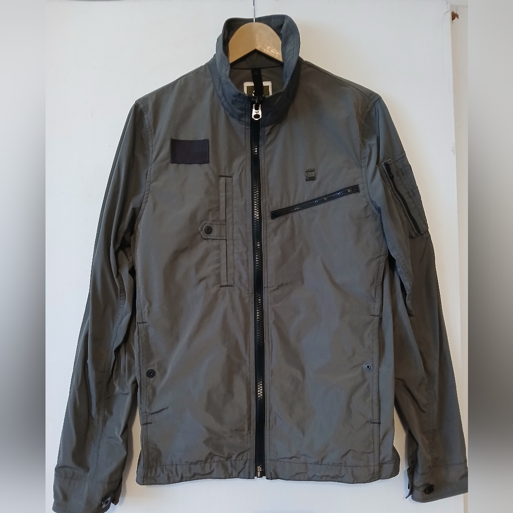 G-Star Timor Nylon Jacket, Gray, Size Medium